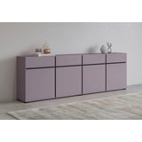 INOSIGN Sideboard »Cross,Breite 225 cm, moderne grifflose Kommode,4 Türen/4 Schubkästen«, Schubladenschrank mit viel Stauraum, Einlegeböden verstellbar