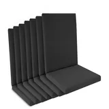 Beautissu Hochlehnerauflage 7er Set Hochlehner Auflage wasserdicht 100x50x5,5cm Anthrazit, UV-beständig Bequem Pflegeleicht Waschbar Sitzkissen Gartenstuhl grau