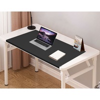Heavyoff Schreibtischunterlage,Tischunterlage,PU-Leder wasserdichte Laptop Schreibtischmatte mit Kantenschutz für Büro und Zuhause Schwarz, 80x48cm