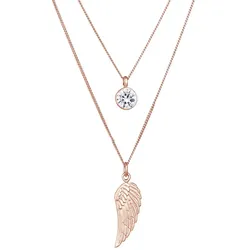 Elli Layer Flügel Symbol Kristall 925 Silber rosefarben Damen 
