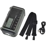 HanRongDa HRD-905 Allband-Radio AM FM SW WB Radio Outdoor-Notfallradio mit SOS-Alarm, Taschenlampe, Leselampe, solarbetriebene Handkurbel, Typ-C-Au...