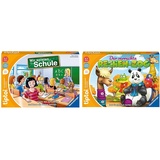 Ravensburger tiptoi Spiel - 00123 Wir Spielen Schule - Spiel ab 5 Jahren für 1-4 Spieler & tiptoi Spiel 00104 - Der verrückte Rechen-Zoo - Lernspiel ab 4 Jahren