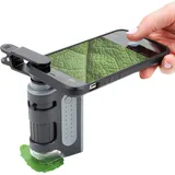 CARSON MicroBrite Pro 60x-120x LED Taschenmikroskop mit asphärischem Linsensystem und Smartphone-Adapterclip (MM-350)