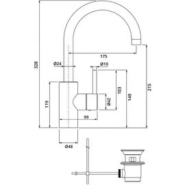 Herzbach DEEP Waschtischmischer L-Size Chrom