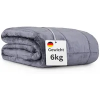 BestLivings Gewichtsdecke 150x200cm - Entspannungsdecke 6kg - Anti Stress und Therapiedecke - Öko Tex - beschwerte Kuscheldecke mit Glasperlenfüllung