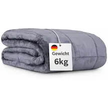 BestLivings Gewichtsdecke 150x200cm - Entspannungsdecke 6kg - Anti Stress und Therapiedecke - Öko Tex - beschwerte Kuscheldecke mit Glasperlenfüllung