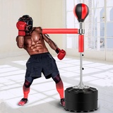 Aufblasbaren Erwachsene Verstellbar Boxing Set Stand Mit Halter Training Boxbirne Boxsack Boxball Speed Ball Punching Reflextasche Punchingball Boxstand Standboxsack 360° Reflex Bar