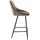 vente-unique Barhocker 2er-Set Samt  Taupe Schwarz