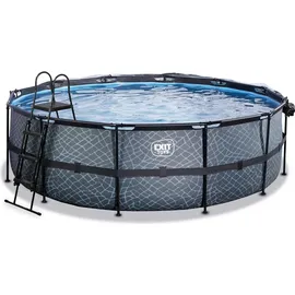 EXIT TOYS Stone Pool 450 x 122 cm inkl. Sandfilter und Abdeckung