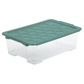 Rotho Evo Safe Aufbewahrungsbox 30 l 3-tlg. türkis/transparent
