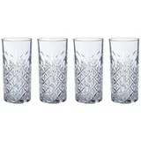 Pasabahce TIMELESS 520205 4er Set Wassergläser Lang 365 ml Gläser-Set Saft Cocktailglas