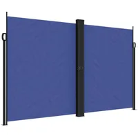 vidaXL Seitenmarkise 200 x 600 cm Blau Polyester