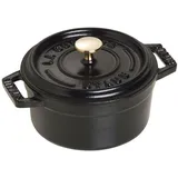 Staub Mini-Cocotte 10 cm rund schwarz