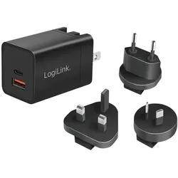 LogiLink Netzteil - GaN-Technologie - 30 Watt - 3 A - Fast Charge, PD 3.0, QC 3.