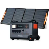 OSCAL PowerMax 6000 Tragbare Solarspeicher 3600Wh(6000W) + OSCAL PM400 Faltbares Solarpanel 400W Mobile Solaranlage für Powerstation Solarspeicher