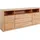 OTTO home Sideboard OTTO HOME "Ribe,180cm breit, Fronten Massivholz,7 Fächer", beige (kernbuche teilmassiv), B:180cm H:80cm T:35cm, Holz teilmassiv, Sideboards, Sideboard, Holz massiv, Holzwerkstoff, Metall Griffe,2Türen,3Schubladen