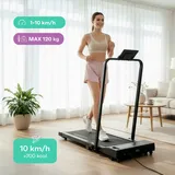 Elektrisch Laufband mit Handlauf 3 in 1 Walking Pad Apps klappbar 10 km/h 120 kg