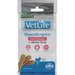 FARMINA Vet Life Dental Treat Hypoallergenic Pork Mini 60 g (7 pcs ) dentale Leckerei für kleine Hunderassen