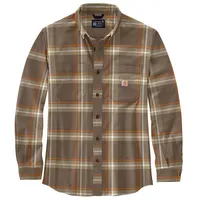 CARHARTT Flannel L/S Plaid Shirt Chestnut M