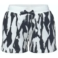 French Connection Sweatshorts Damen schwarz-weiß gemustert Gr.40/42