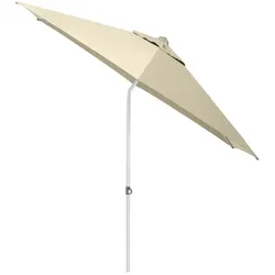 Kettler EASY PUSH Schirm Schirm Ø 300 cm, UPF 50+, silber/ natur, Aluminium/Polyester mit PU Beschichtung