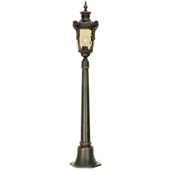Außenleuchte Säule Kandelaber Stehleuchte Bronze H 116,5 cm Wegeleuchte Garten