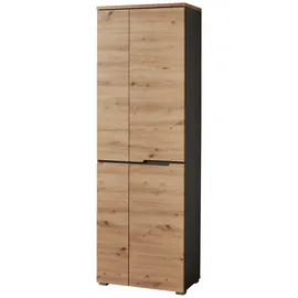VOLEO DETROIT Garderobenschrank 65x198x38 grau