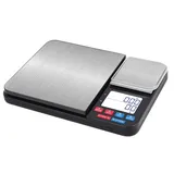 feinlux Küchenwaage Feinwaage für präzise Pakete im kleinen Maßstab, (Packung, Doppelschalen-Küchenwaage mit Doppelgenauigkeit), Maximale Tragkraft 10 kg, Genauigkeit 0,01 g, LCD-Display
