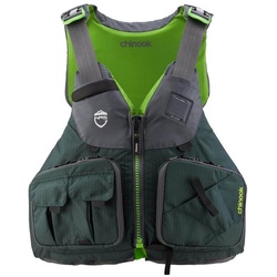 NRS Schwimmweste NRS Angler-Schwimmweste Chinook Fishing PFD Bayberry, XS/M grau|grün XS/M