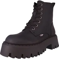 Buffalo Damen Elegante Stiefelette Aspen Lace Up Warm 1622542 Schwarz - Schwarz - 39