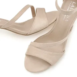 LASCANA "Sommerschuh", Damen, Gr. 37, beige, Obermaterial: 100% Textilmaterial. Decksohle: 100% Lederimitat. Futter: 100% Lederimitat.