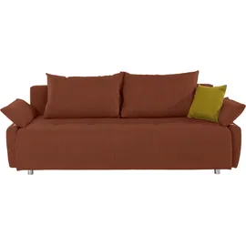 Collection AB Schlafsofa Kunstleder 2-Sitzer Orange