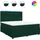 vidaXL Boxspringbett 180 x 200 cm Dunkelgrün