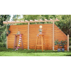 Gartenpergola Premium - Bausatz Pergola aus naturbelassener Douglasie – einreihige Gartenpergola – für Sichtschutz und Raumtrennung