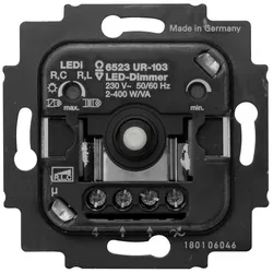 Druck-Wechsel- Dimmereinsatz, LED-Dimmer, 2-400W/VA, Phasenan-/abschnitt