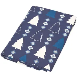 Homescapes Tischdecke Weihnachtstischdecke 178 cm Blau