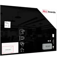 ALLboards Glas-Magnettafel 100,0 x 70,0 cm schwarz