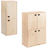 Astigarraga Kit Line Kommode Kommode Massiv - Dinamic, Schrank mit 2 oder 4 Türen, Highboard Kiefer braun 37.3 cm x 105.4 cm x 33 cm