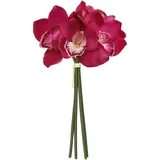 Folpus Feuchtigkeitsspendende realistische Orchidee, künstliche Orchidee, Dekor, Klassische Cymbidium-Orchidee für die Jubiläumsfeier, Lila