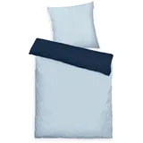 Tom Tailor Tom Tailor, Bettwäsche, Dark Navy/Sky (Bettwäsche Set, 70, 200 cm
