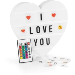 EASYmaxx LED-Leuchtkasten Herz - 173 Buchstaben & 150 Moodjis