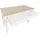 OTTO home Schreibtisch OTTO HOME "Silba", weiß (weiß, eichefarben, weiß, eichefarben), B:100cm H:76cm T:50cm, Tische, Schreibtisch, 2 Schubladen, Landhausstil, Home Office, Breite 100 oder 140 cm