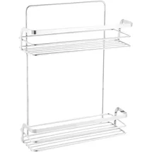 MSV Regal mit 2 Ebenen, verchromt, Silver