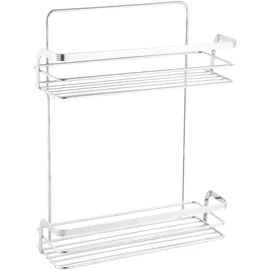 MSV Regal mit 2 Ebenen, verchromt, Silver