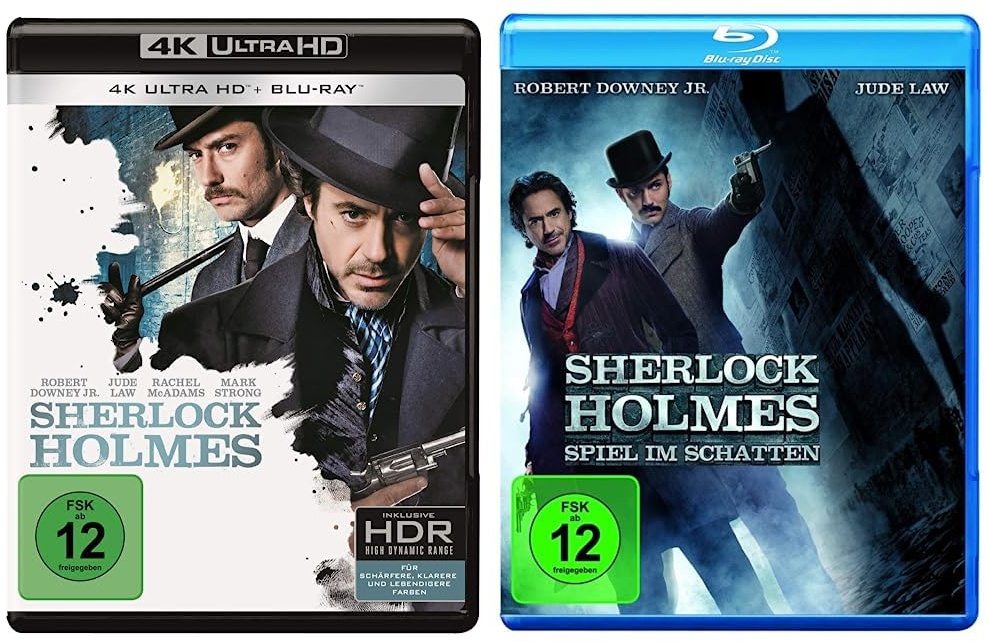 Sherlock Holmes (4K Ultra-HD) (+ Blu-ray 2D) & Sherlock Holmes: Spiel im Schatten [Blu-ray]