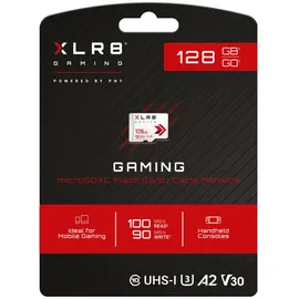 PNY XLR8 Gaming microSD 128GB, U3, A2 100MB/s lesen, 90 MB/s