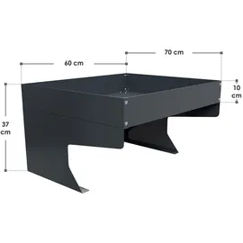 Juskys Mährobotergarage mit Pflanzkasten