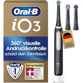 Oral-B iO Series 3 Plus Edition Elektrische Zahnbürste schwarz + Aufsteckbürsten 3 St.