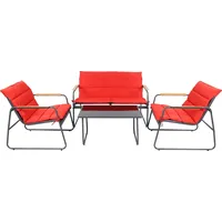 VCM 4-tlg Gartenmöbel Set Sitzgruppe Essgruppe 1xTisch, 2x Stühle,