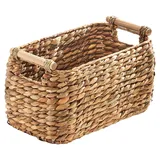 Kobolo Aufbewahrungskorb Regalkorb Korb aus Wasserhyazinthe - 37x22x21 cm braun